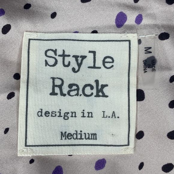 Style Rack Satin Top Sleeveless Adjustable Straps Size M - Picture 7 of 9